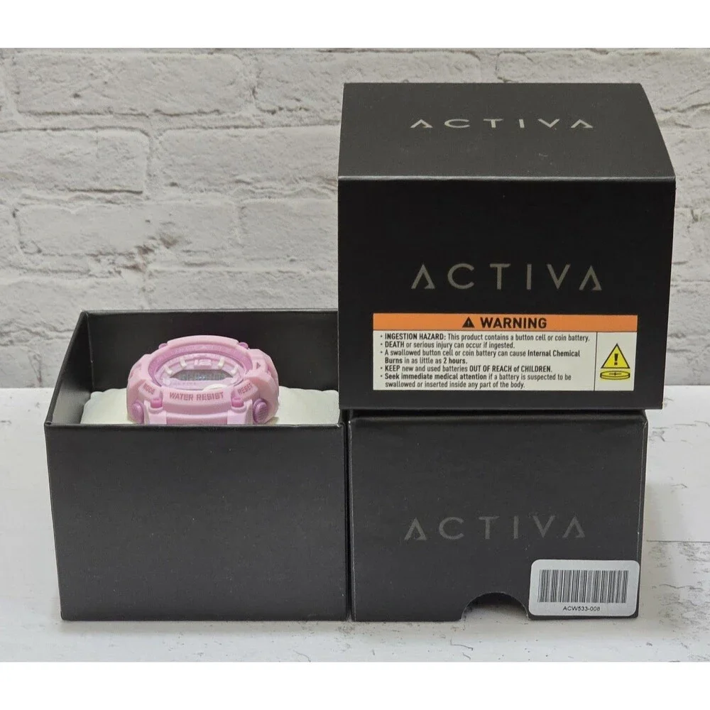 Activa X Invicta Digital Essentials Lady Watch 46mm Pink Purple ACW533-008 New